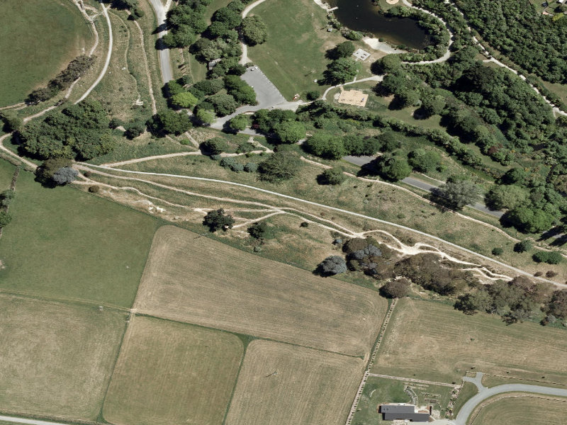 aerial view of Centennial Park Tracks and the ground around it