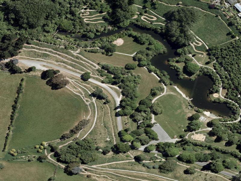 aerial view of Centennial Park Tracks and the ground around it