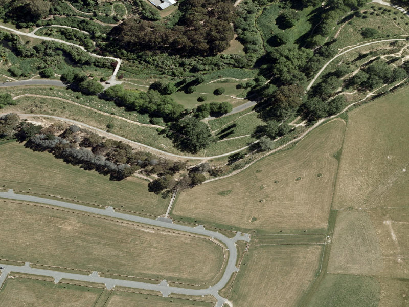 aerial view of Centennial Park Tracks and the ground around it