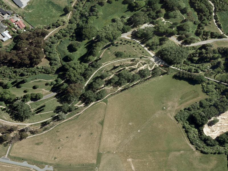 aerial view of Centennial Park Tracks and the ground around it