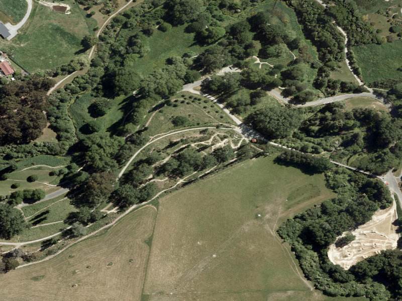 aerial view of Centennial Park Tracks and the ground around it