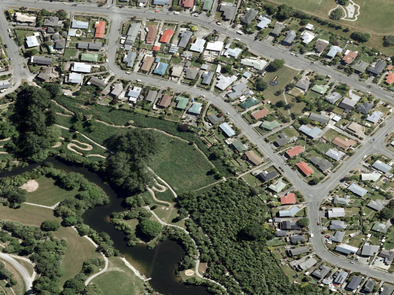 aerial view of Centennial Park Tracks and the ground around it