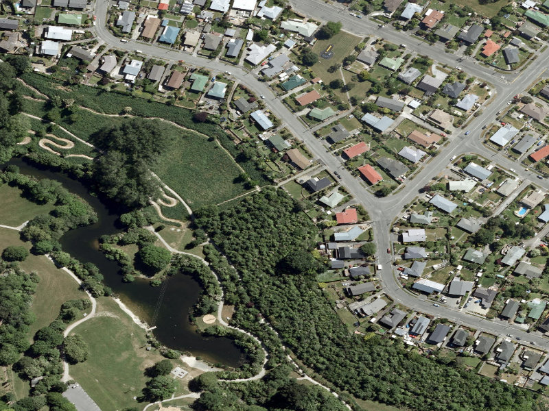 aerial view of Centennial Park Tracks and the ground around it