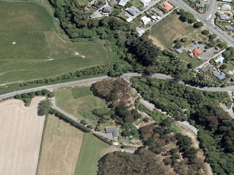 aerial view of The Moguls and the ground around it
