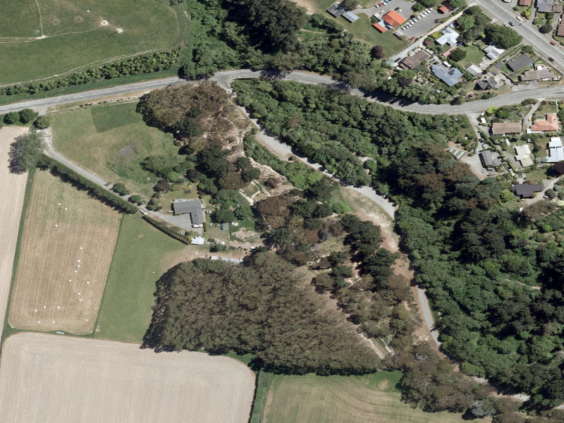 aerial view of The Moguls and the ground around it
