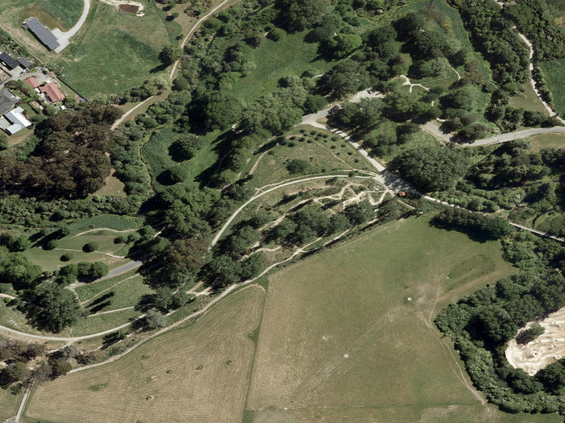 aerial view of Centennial Park Tracks and the ground around it