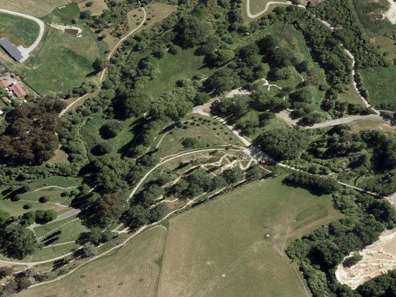 aerial view of Centennial Park Tracks and the ground around it