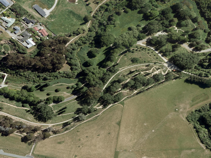 aerial view of Centennial Park Tracks and the ground around it