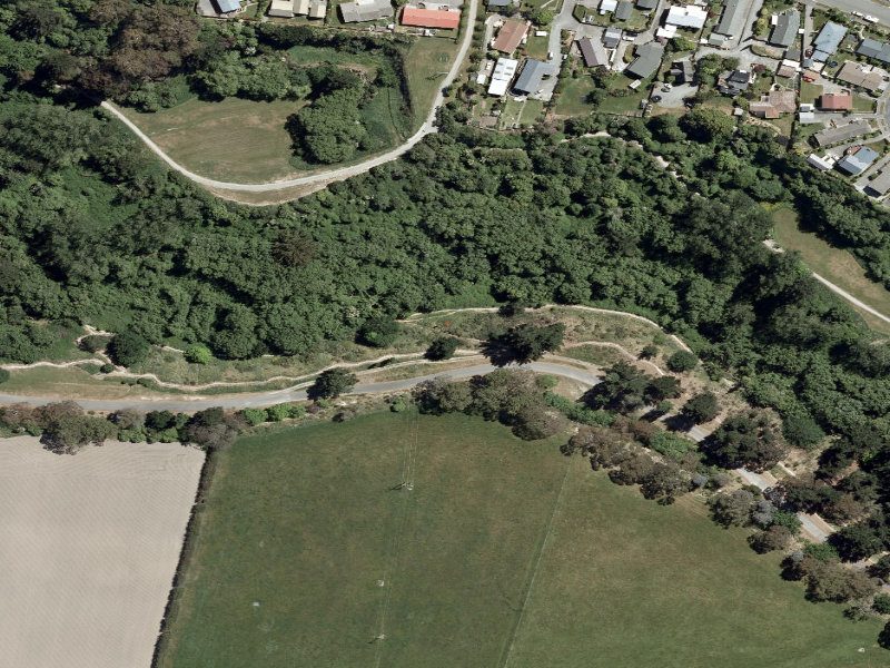 aerial view of Centennial Park Tracks and the ground around it