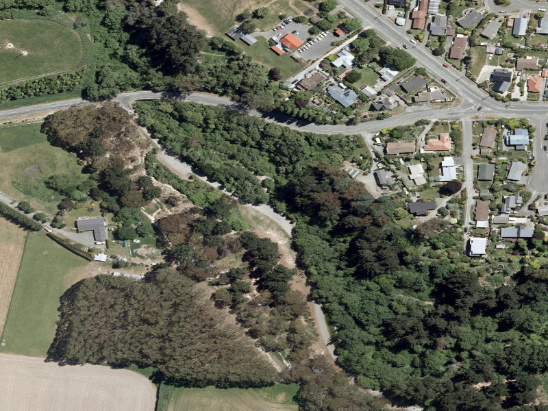 aerial view of Link Track and the ground around it
