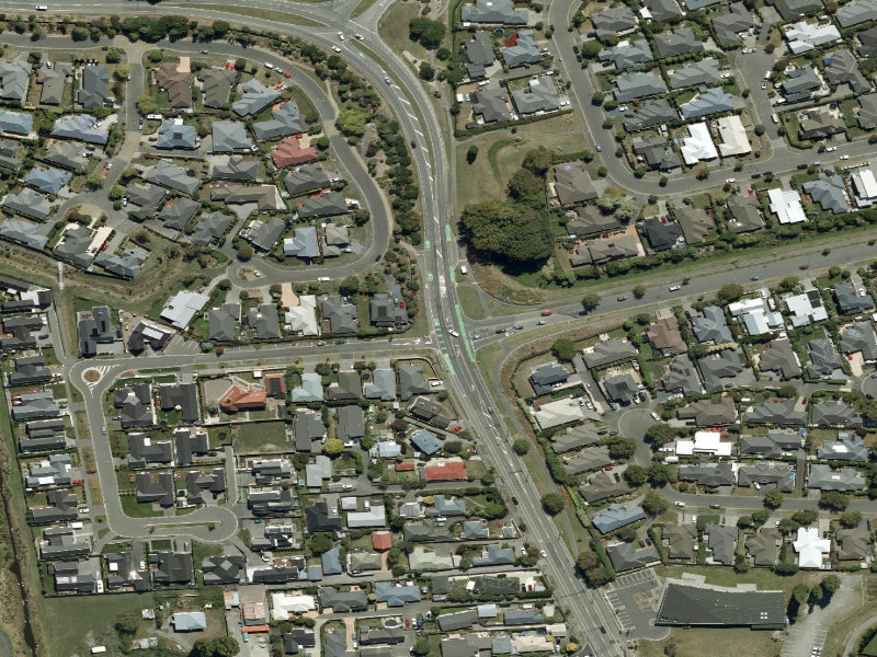 aerial view of Walk and bike track through Burwood and the ground around it