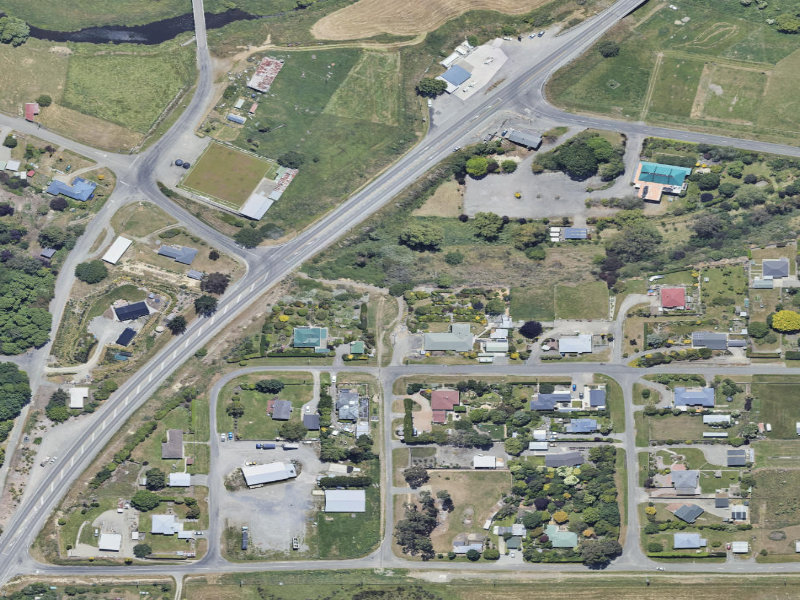 aerial view of Maheno Walkway and the ground around it