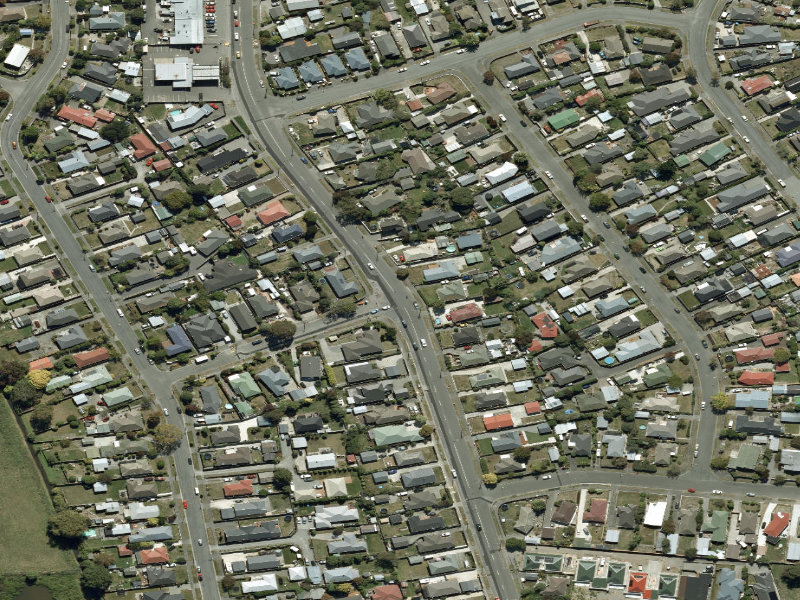 aerial view of Walk and bike track through Burwood and the ground around it