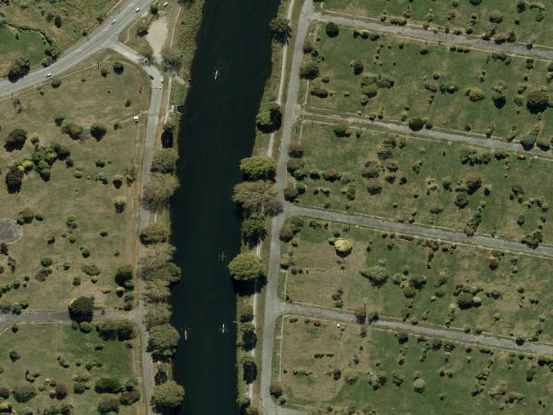 aerial view of Walk and bike track through Avondale and the ground around it