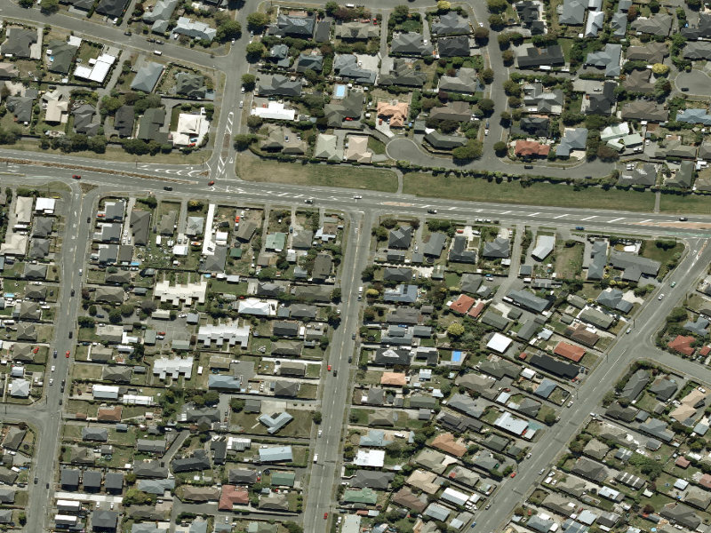 aerial view of Walk and bike track through Burwood and the ground around it