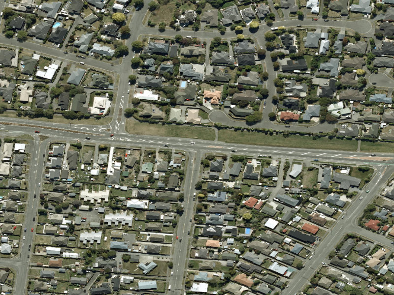 aerial view of Walk and bike track through Burwood and the ground around it