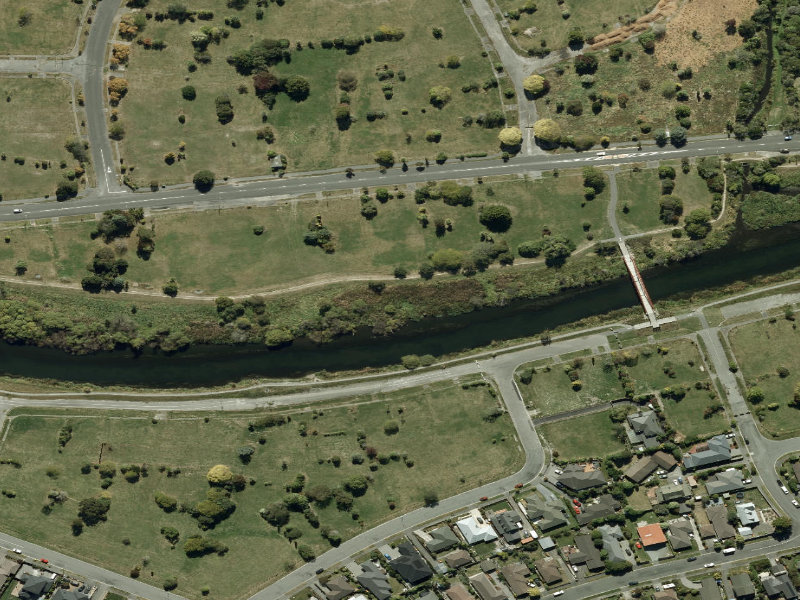 aerial view of Walk and bike track through Burwood and the ground around it