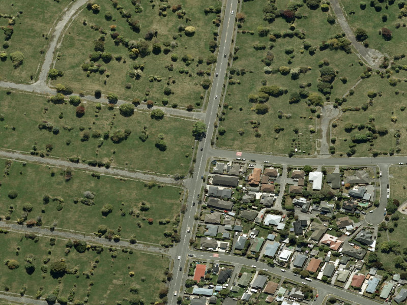 aerial view of Walk and bike track through Avondale and the ground around it