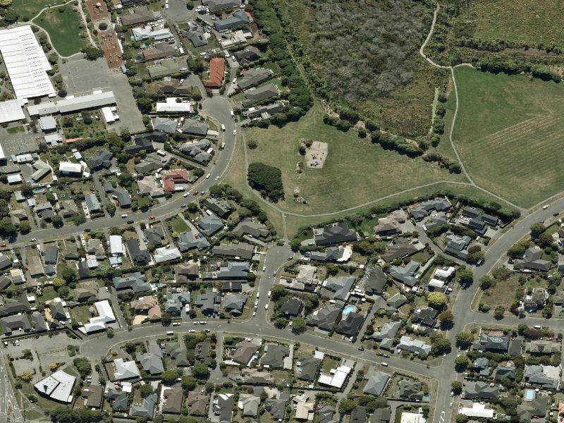 aerial view of Walk and bike track through Burwood and the ground around it