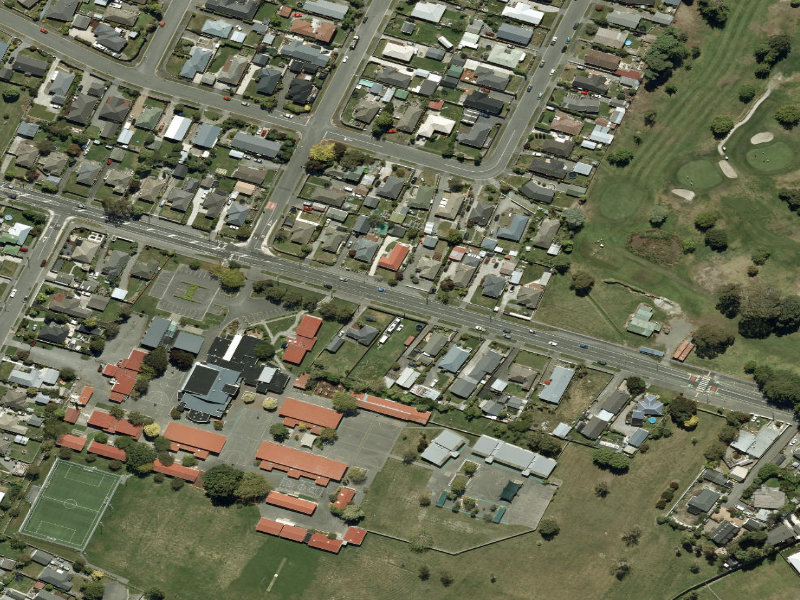 aerial view of Walk and bike track through Avondale and the ground around it