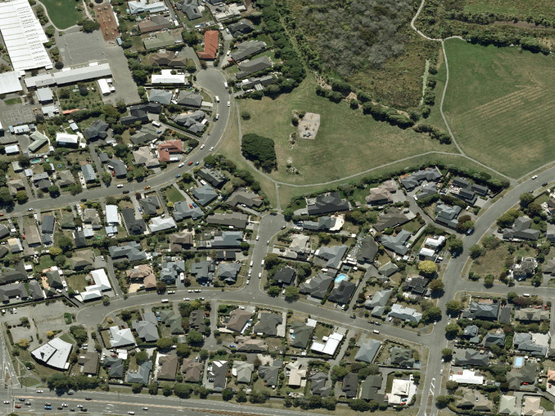 aerial view of Walk and bike track through Burwood and the ground around it