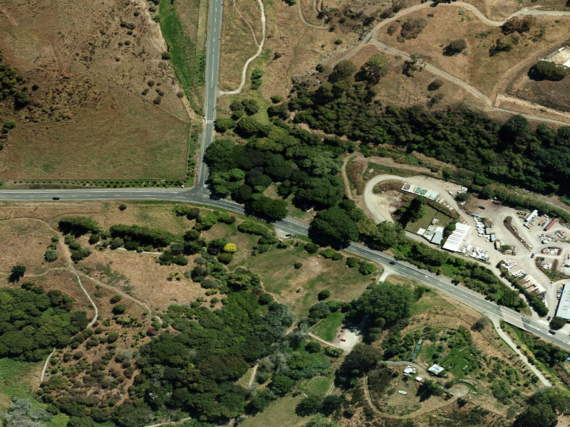 aerial view of Oamaru Walkway and the ground around it