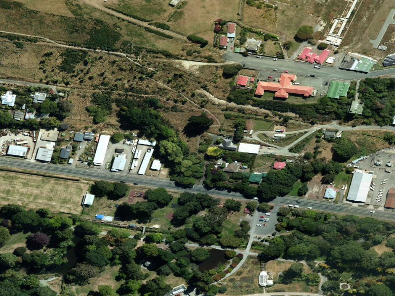 aerial view of Oamaru Walkway and the ground around it