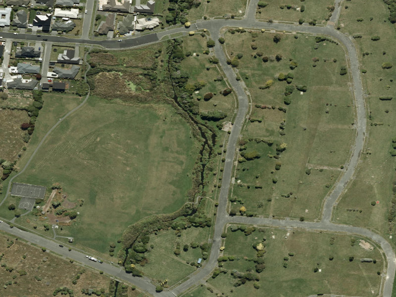 aerial view of Walk and bike track through Burwood and the ground around it