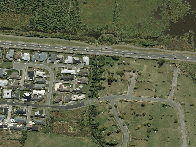 aerial view of Walk and bike track through Burwood and the ground around it