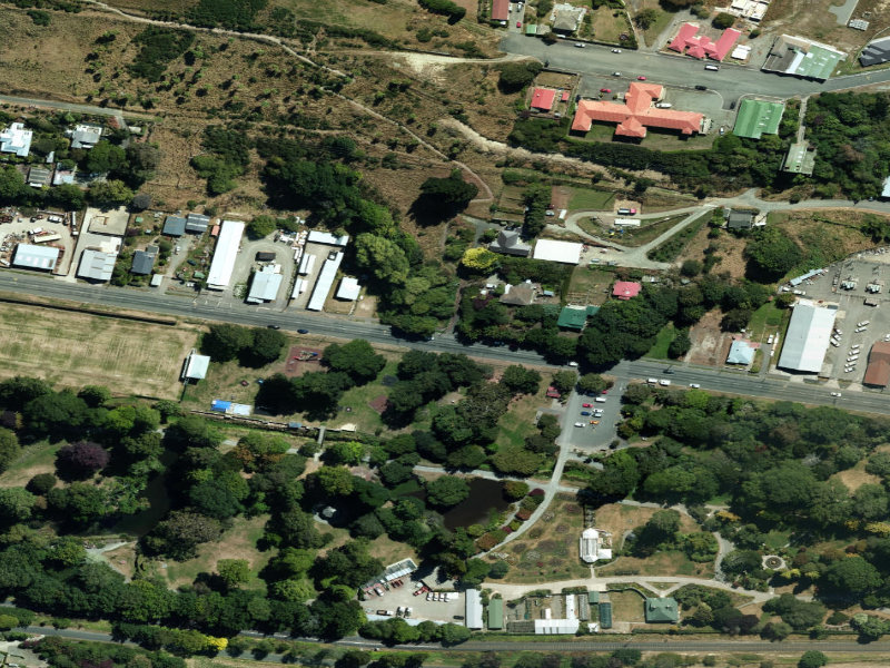 aerial view of Oamaru Walkway and the ground around it