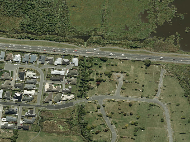 aerial view of Walk and bike track through Burwood and the ground around it