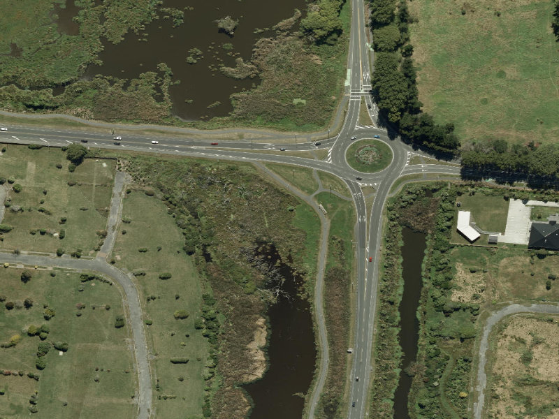 aerial view of Walk and bike track through Burwood and the ground around it
