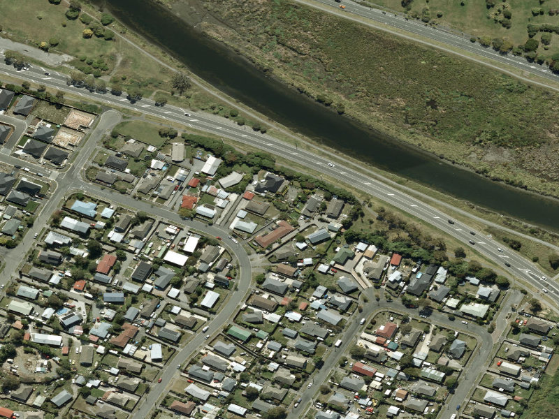 aerial view of Walk and bike track through Bexley and the ground around it
