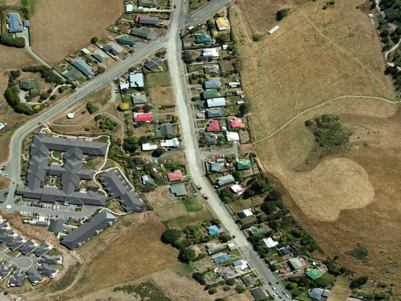 aerial view of Oamaru Walkway and the ground around it