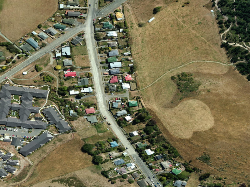aerial view of Oamaru Walkway and the ground around it
