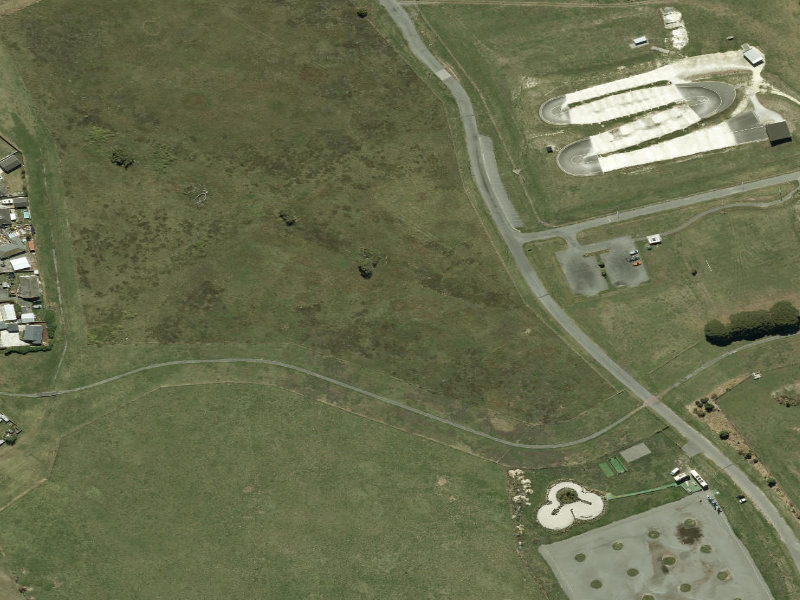 aerial view of Walk and bike track through Bexley and the ground around it