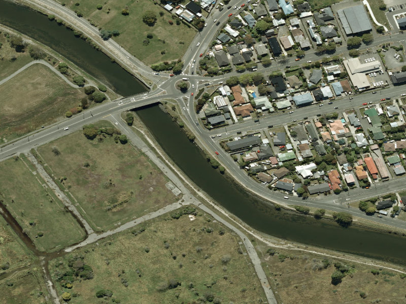 aerial view of Walk and bike track through Bexley and the ground around it