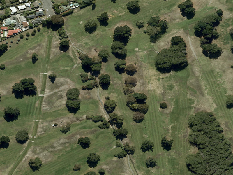 aerial view of Walk and bike track through New Brighton and the ground around it