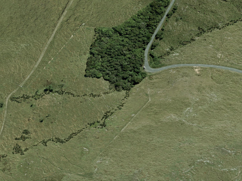 aerial view of Walk and bike track through Sumner and the ground around it