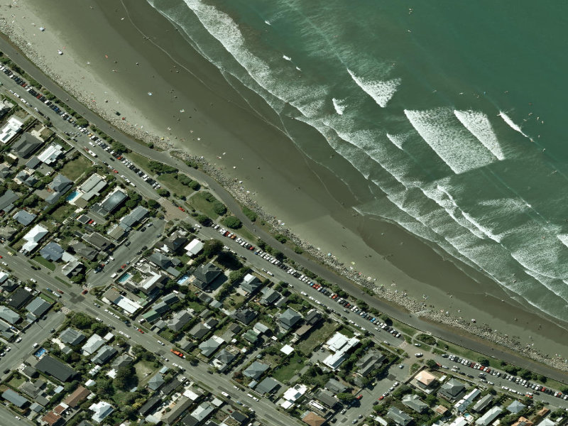 aerial view of Walk and bike track through Sumner and the ground around it
