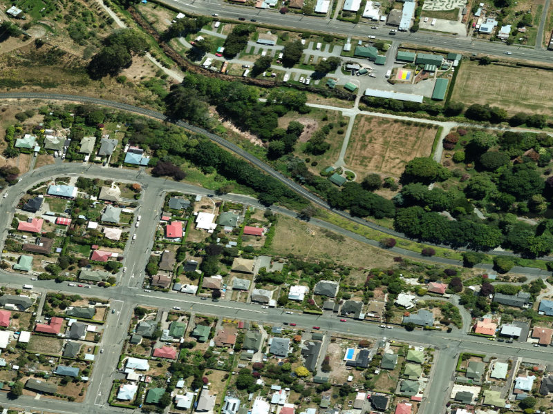 aerial view of Oamaru Walkway and the ground around it