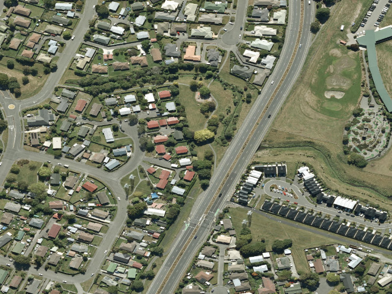 aerial view of Walk and bike track through Broomfield and the ground around it