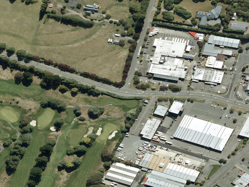 aerial view of Walk and bike track through Burnside and the ground around it