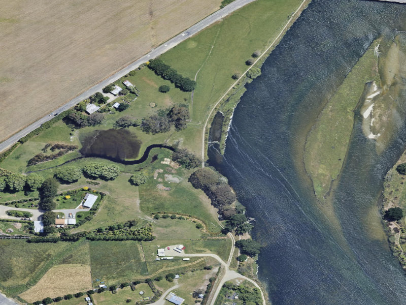 aerial view of Kakanui Walkway and the ground around it