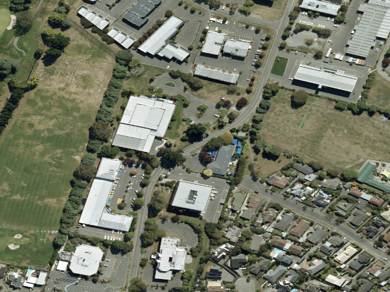 aerial view of Walk and bike track through Burnside and the ground around it