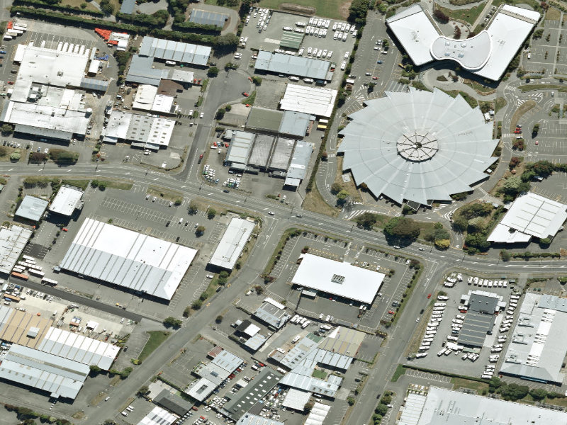 aerial view of Walk and bike track through Burnside and the ground around it