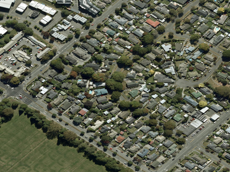 aerial view of Walk and bike track through Burnside and the ground around it
