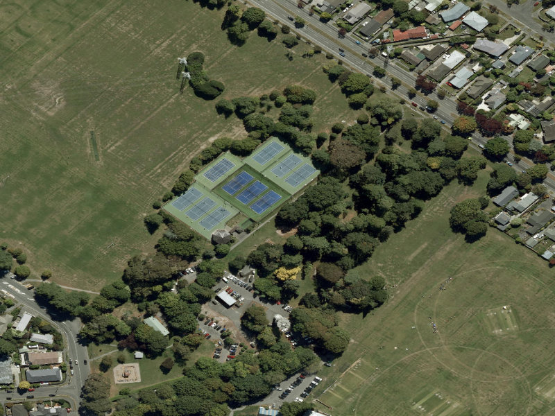 aerial view of Walk and bike track through Burnside and the ground around it