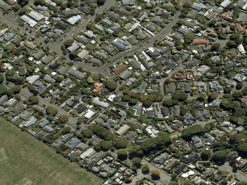 aerial view of Walk and bike track through Burnside and the ground around it