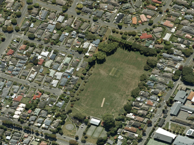 aerial view of Walk and bike track through Ilam and the ground around it